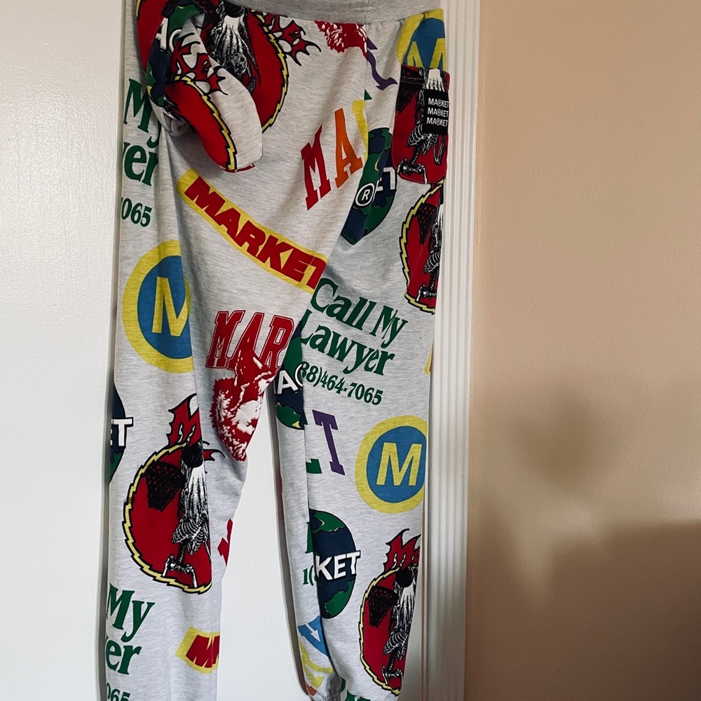 Market Graphic Print Mens Sweat Pants